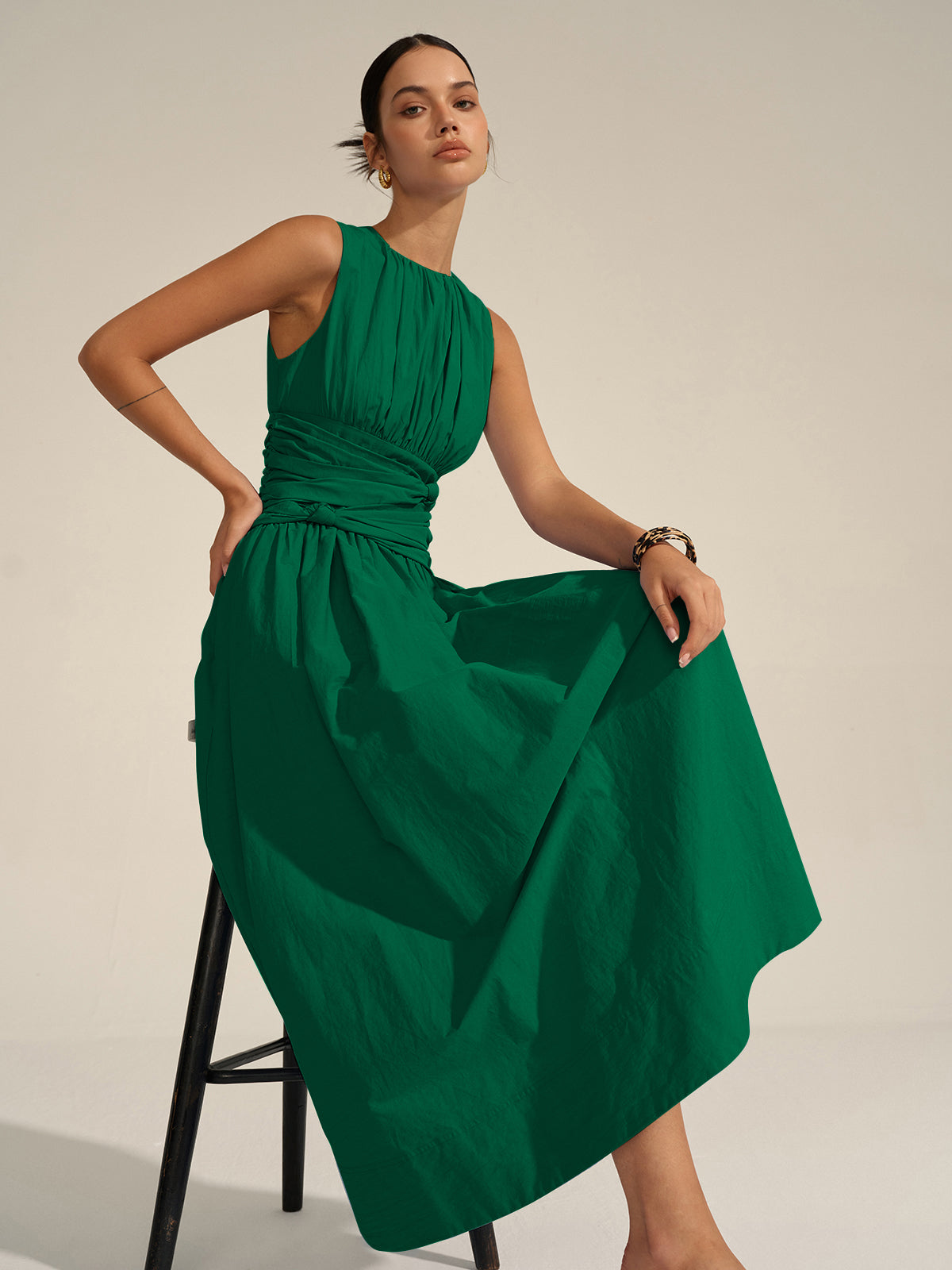 Ruched Waist Maxi Dress