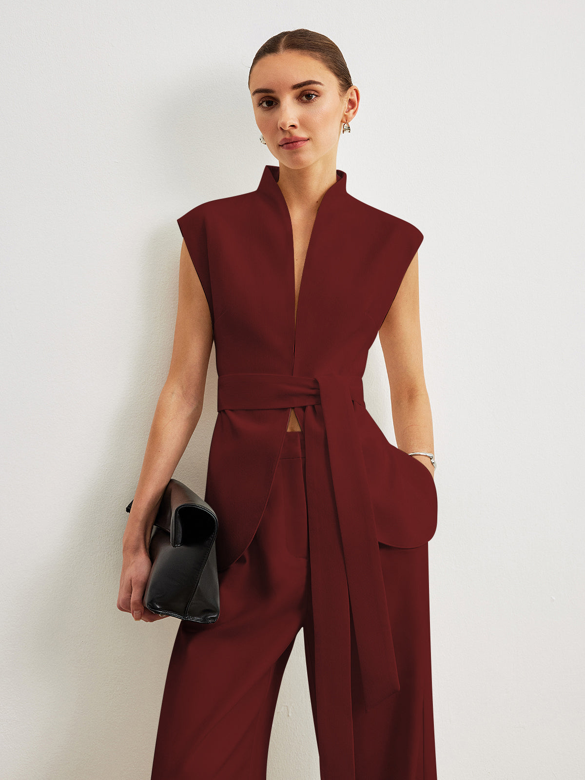 Belted Peplum Top