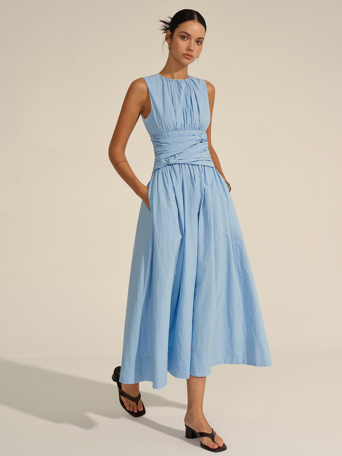 Ruched Waist Maxi Dress