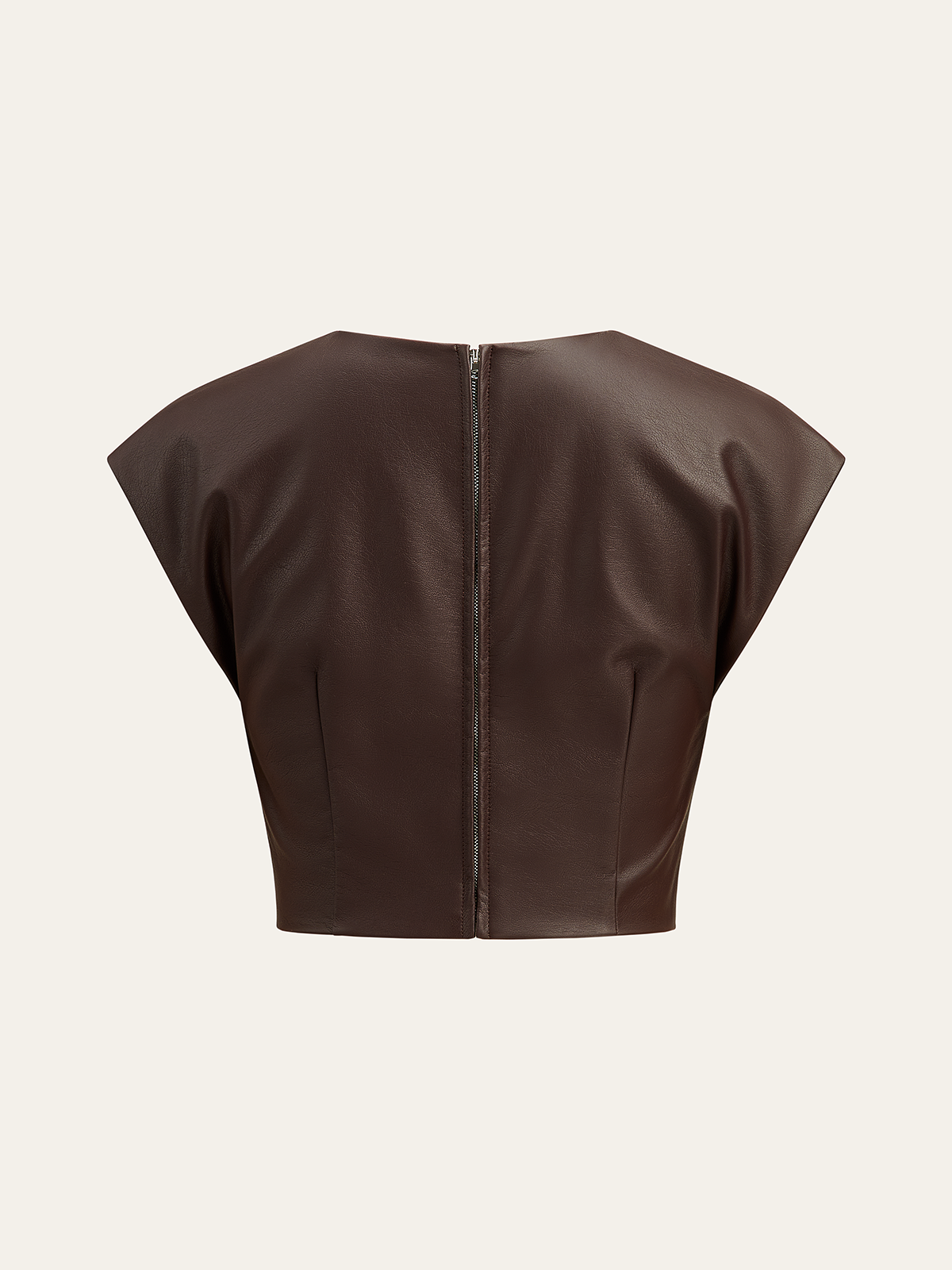 Faux Leather Knotted Top