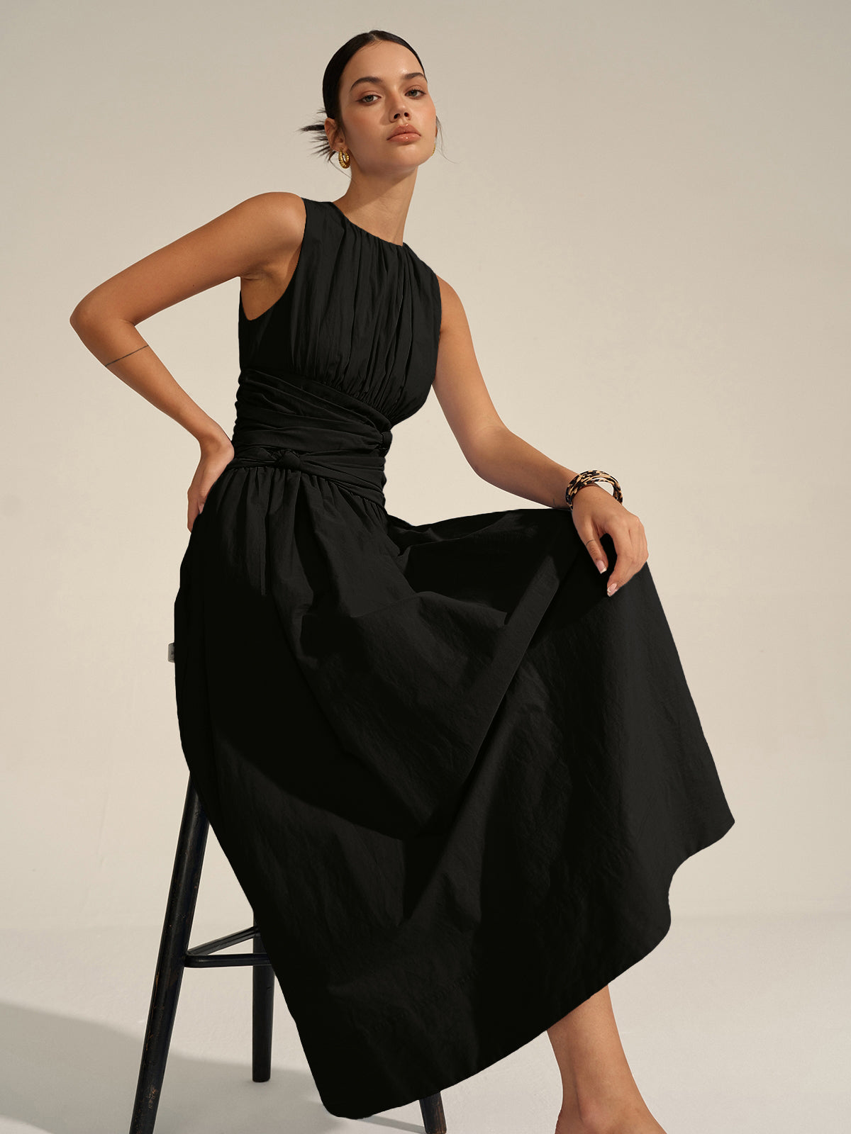 Ruched Waist Maxi Dress